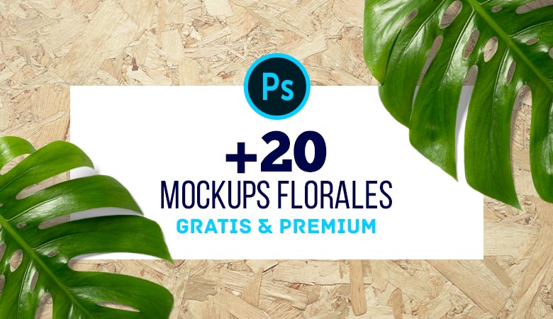 20+ Mockups Gratis & Premium de Flores y Plantas