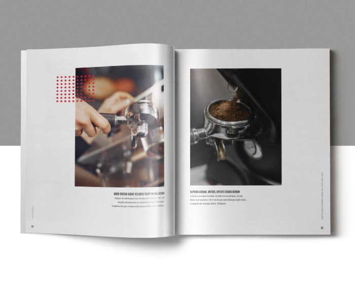 Coffee table book template for InDesign