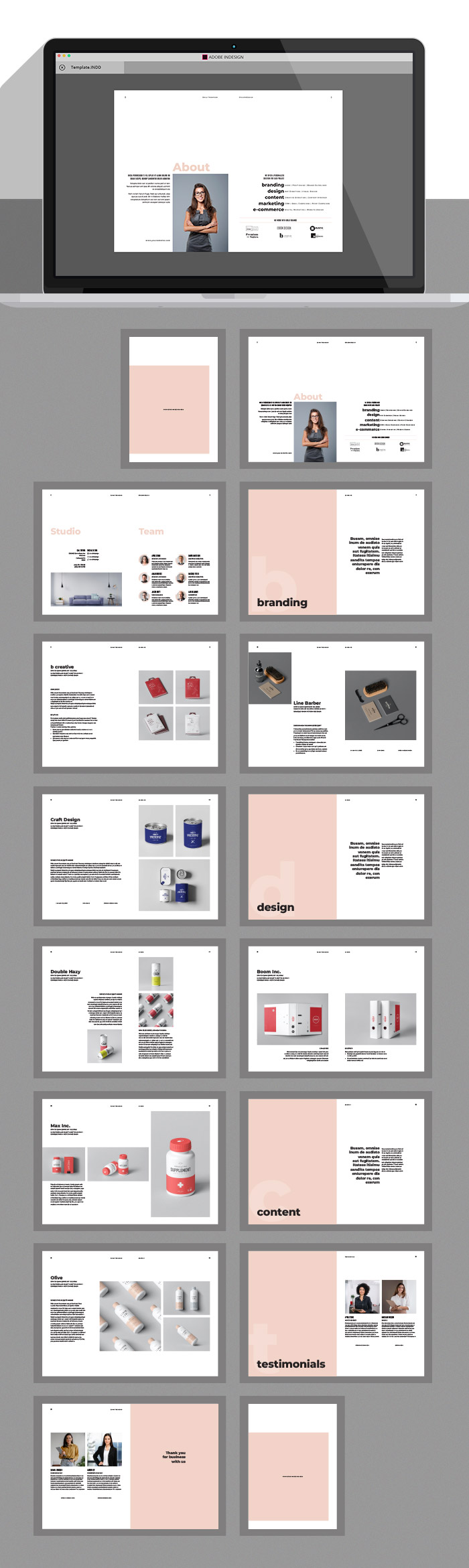 Free InDesign Portfolio Template