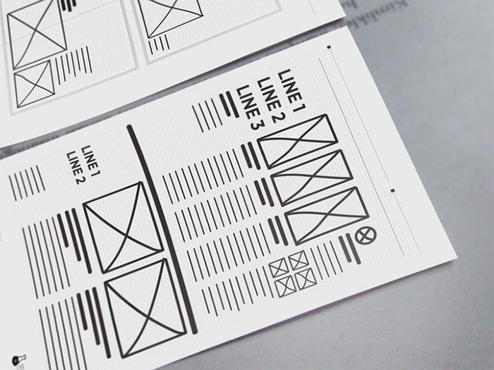 Papel de Prototipado (Wireframes) para Diseño Editorial