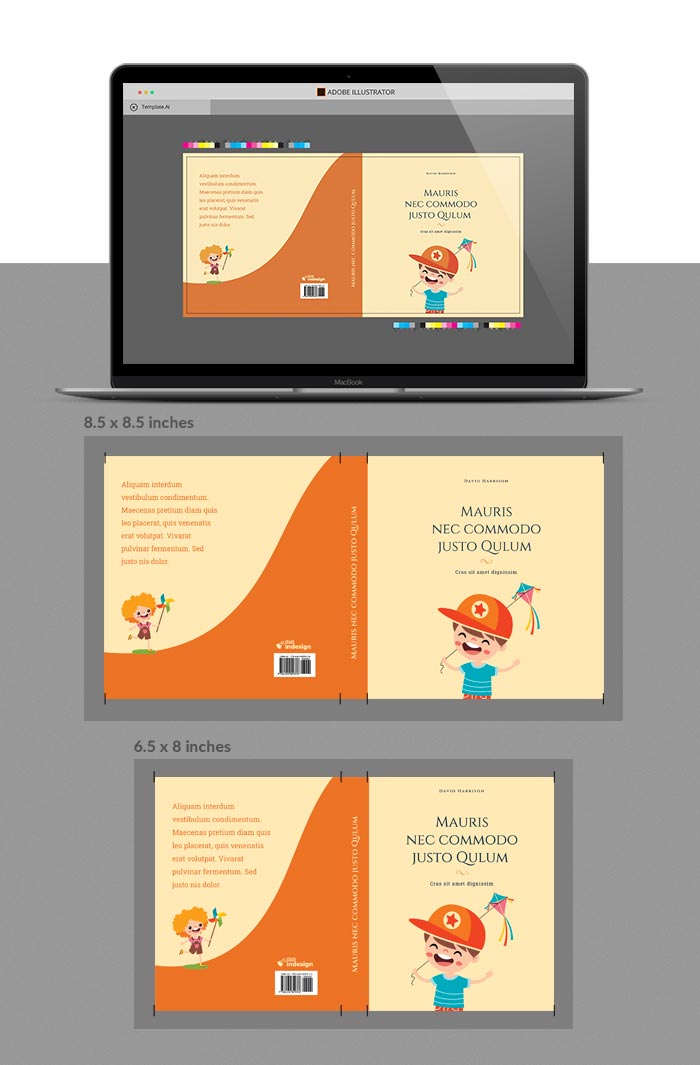 Cover Design forchildren’s book template in Adobe InDesign for Designers