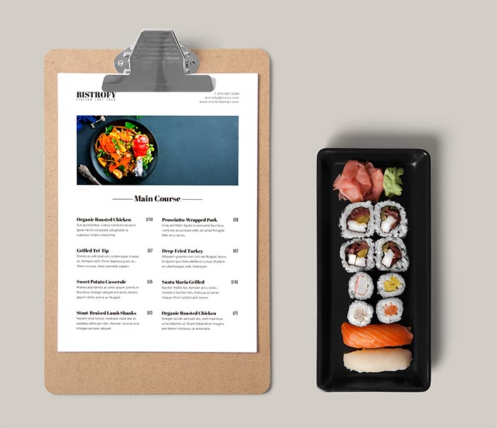 Free Restaurant Menu Template for Adobe InDesign