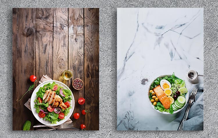 50 High-Quality Healthy Food Photos for Cookbook Cover Designs