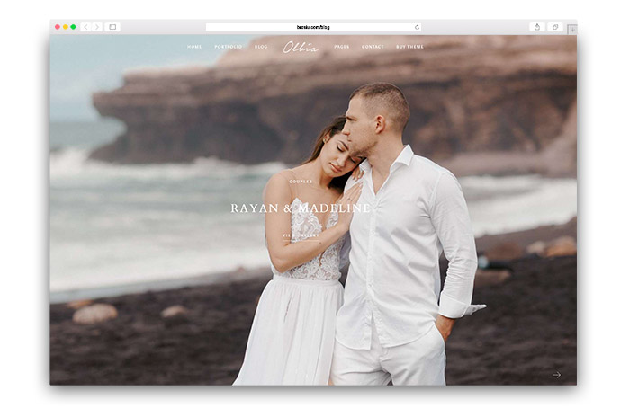 Plantilla WordPress para Fotógrafos de Bodas