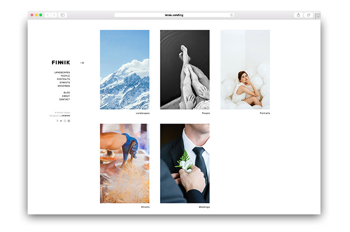 Finnik - Minimal WordPress Theme for Photographers