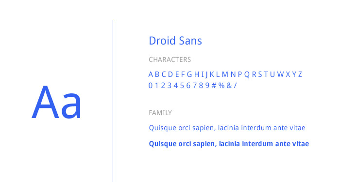 Ejemplos de Tipografía de Droid Sans