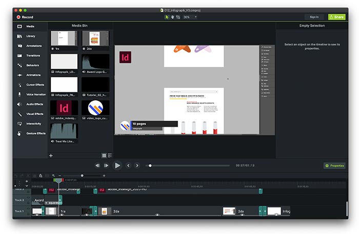 Camtasia Editor de Video