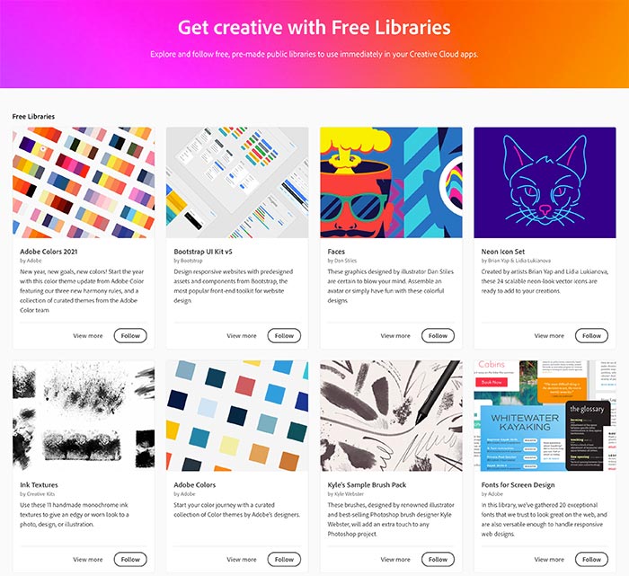 Bibliotecas Creative Cloud