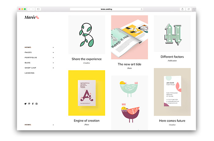 Marée - Illustration and Design Portfolio Theme