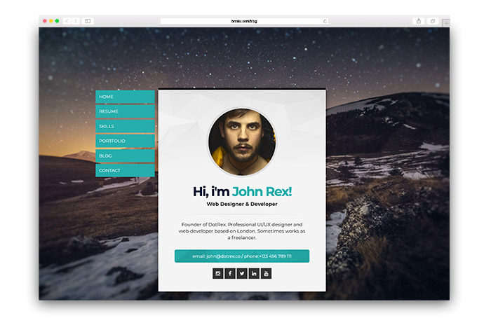 Resume & Portfolio WordPress Theme