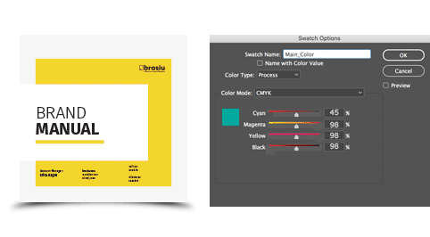 How to change the Main Color in Adobe InDesign