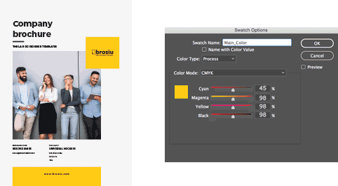 How to change the Main Color in Adobe InDesign